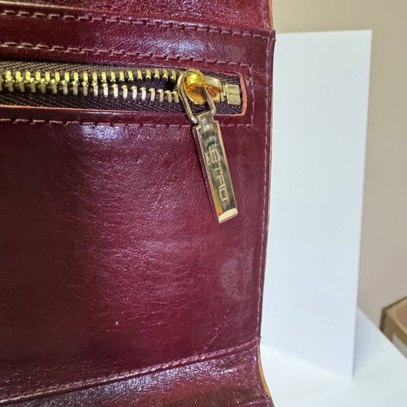 ETRO‎ trifold wallet paisley exterior with maroon leather interior EUC - Picture 13 of 14